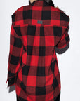 Сорочка вовняна червона з чорним