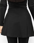 Спідниця зі складками міні чорна