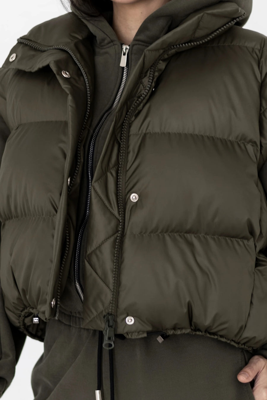 Жилет укорочений на затяжках - Хакі