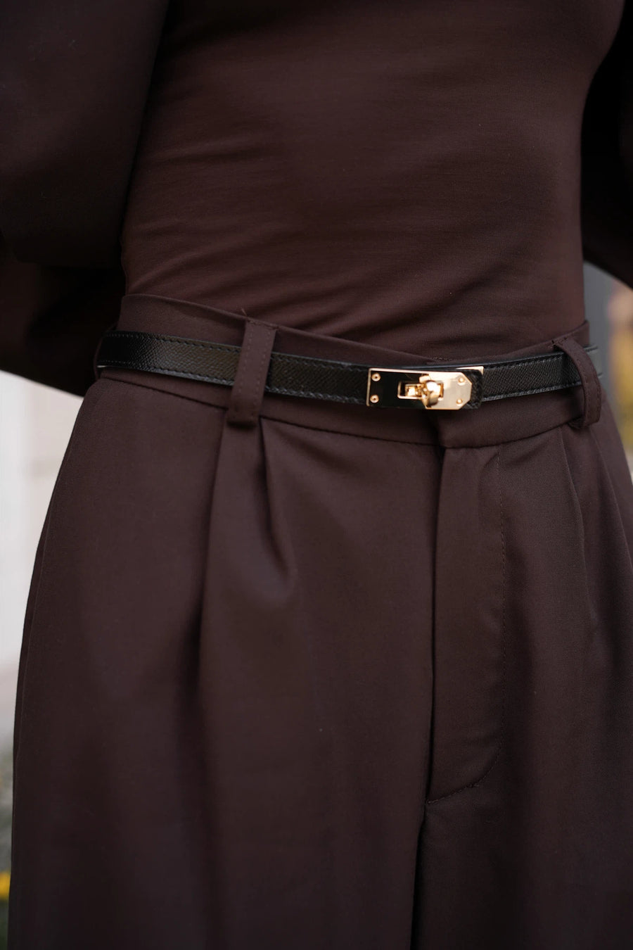Брюки класичного крою - коричневі