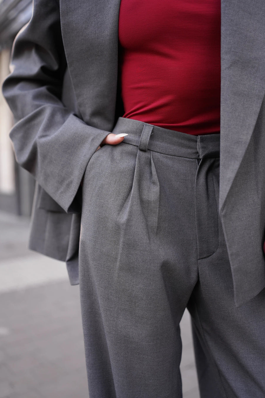 Брюки класичного крою - сірі