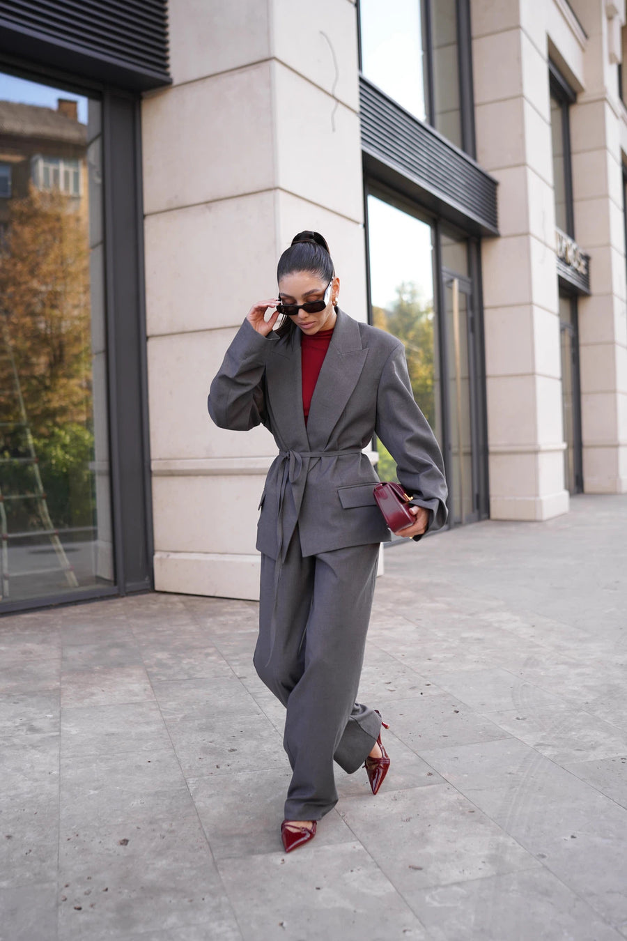 Брюки класичного крою - сірі