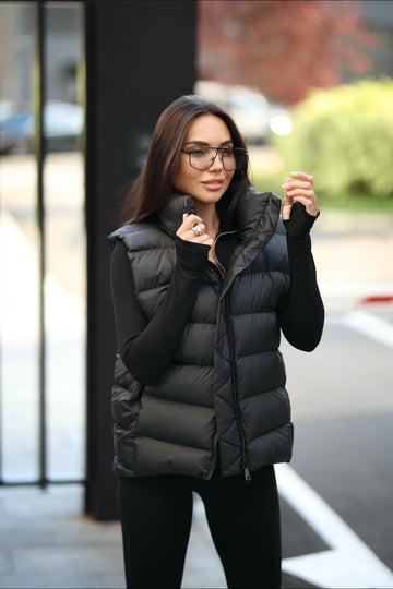 Жилет з подовженою спинкою - чорний