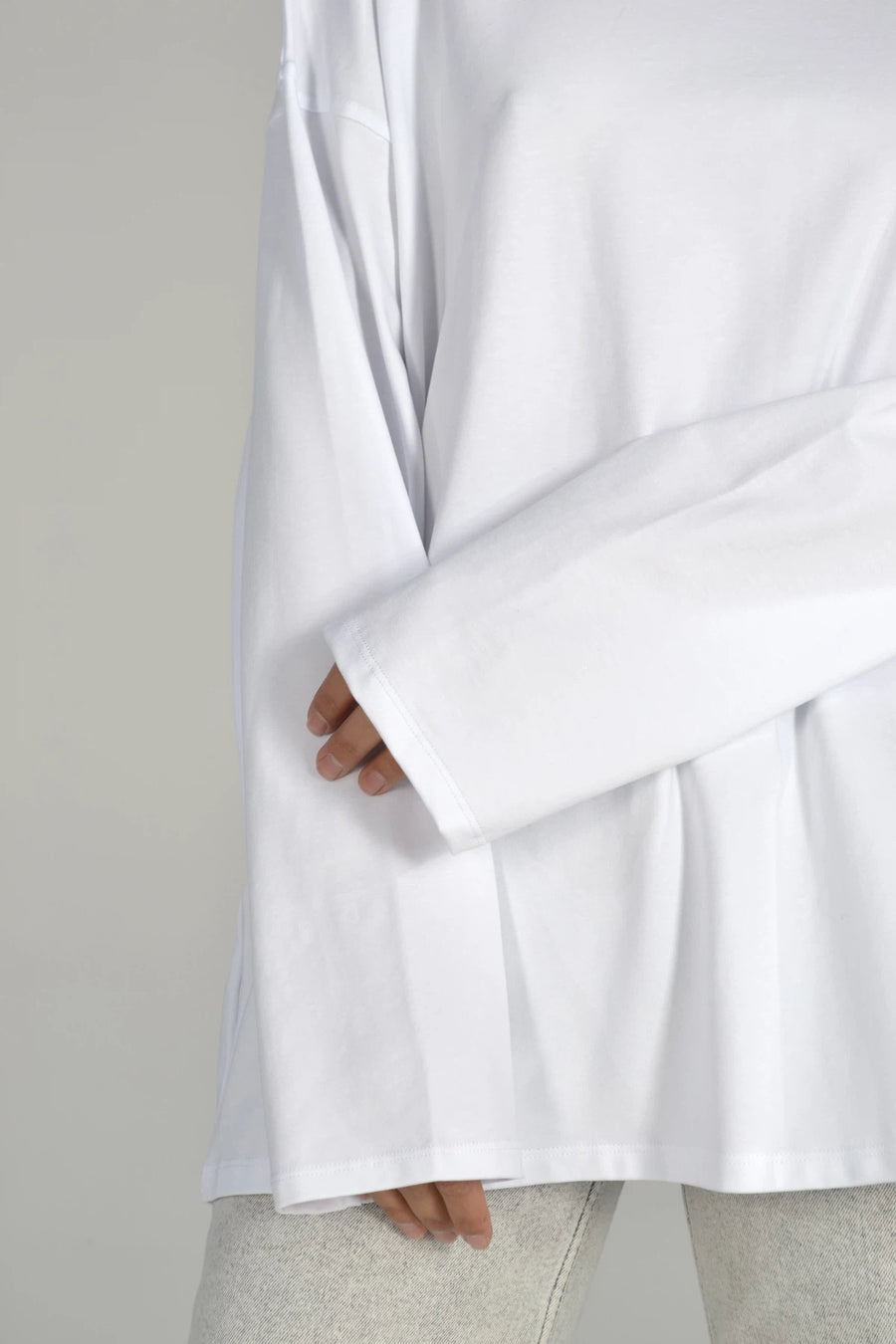 Базовий лонгслів - білий