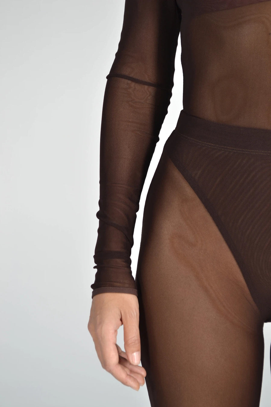 Лосини з сітки - шоколадні