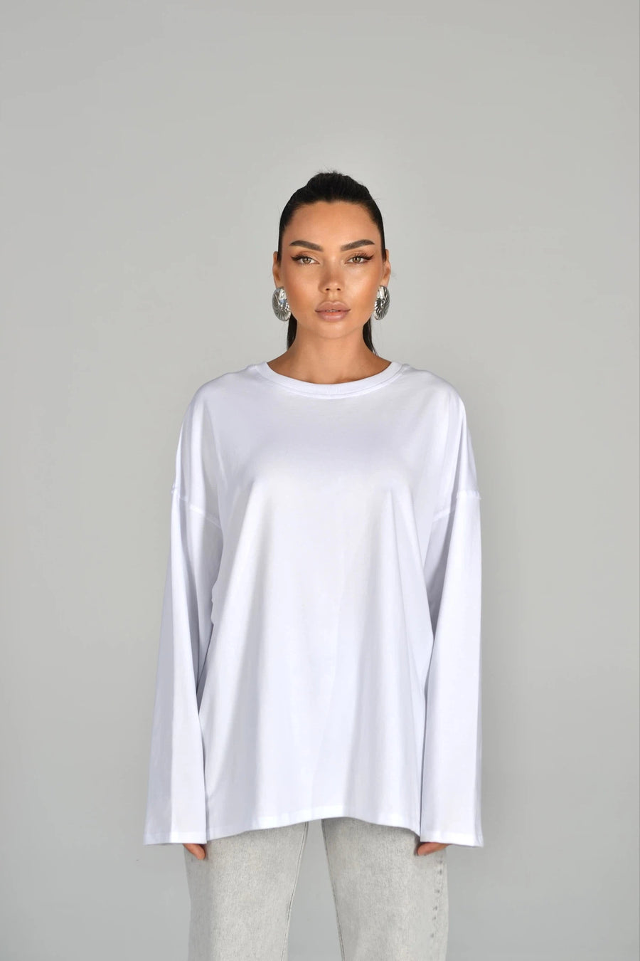 Базовий лонгслів - білий