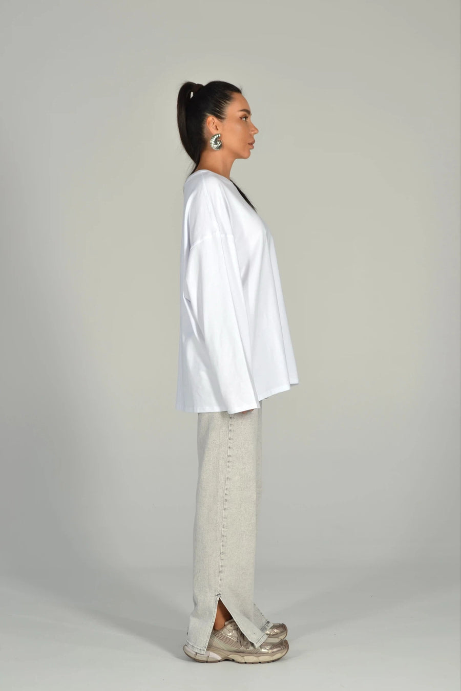 Базовий лонгслів - білий