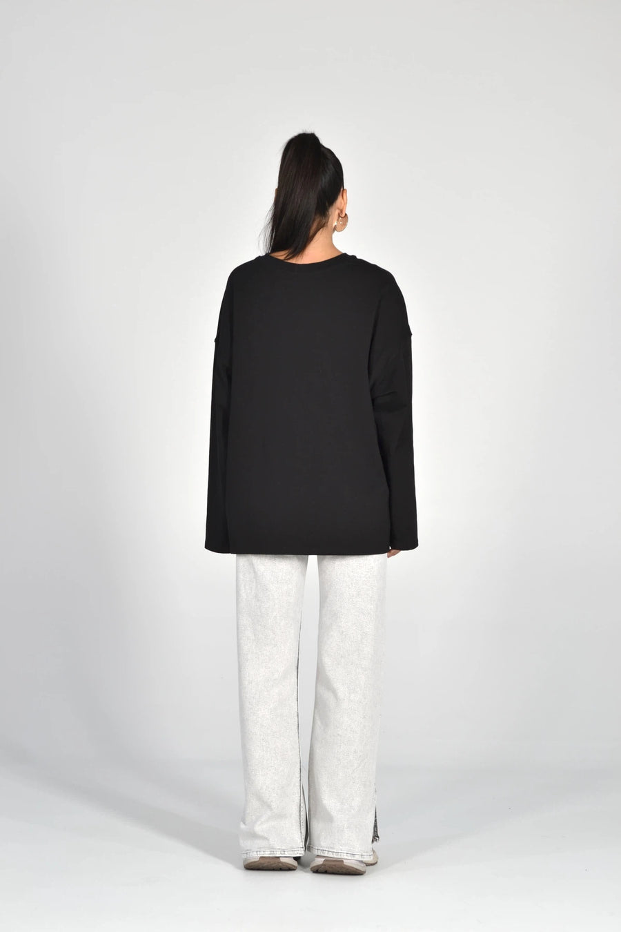 Базовий лонгслів - чорний