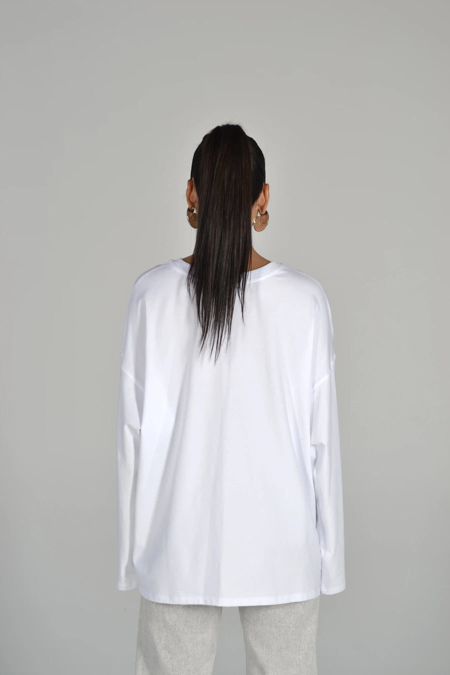 Базовий лонгслів - білий