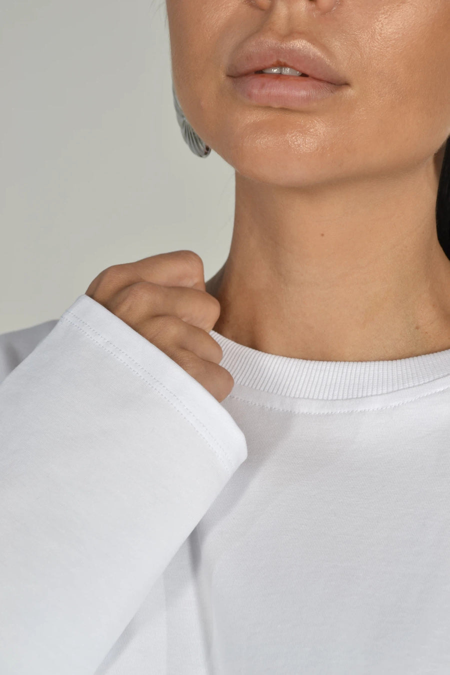 Базовий лонгслів - білий