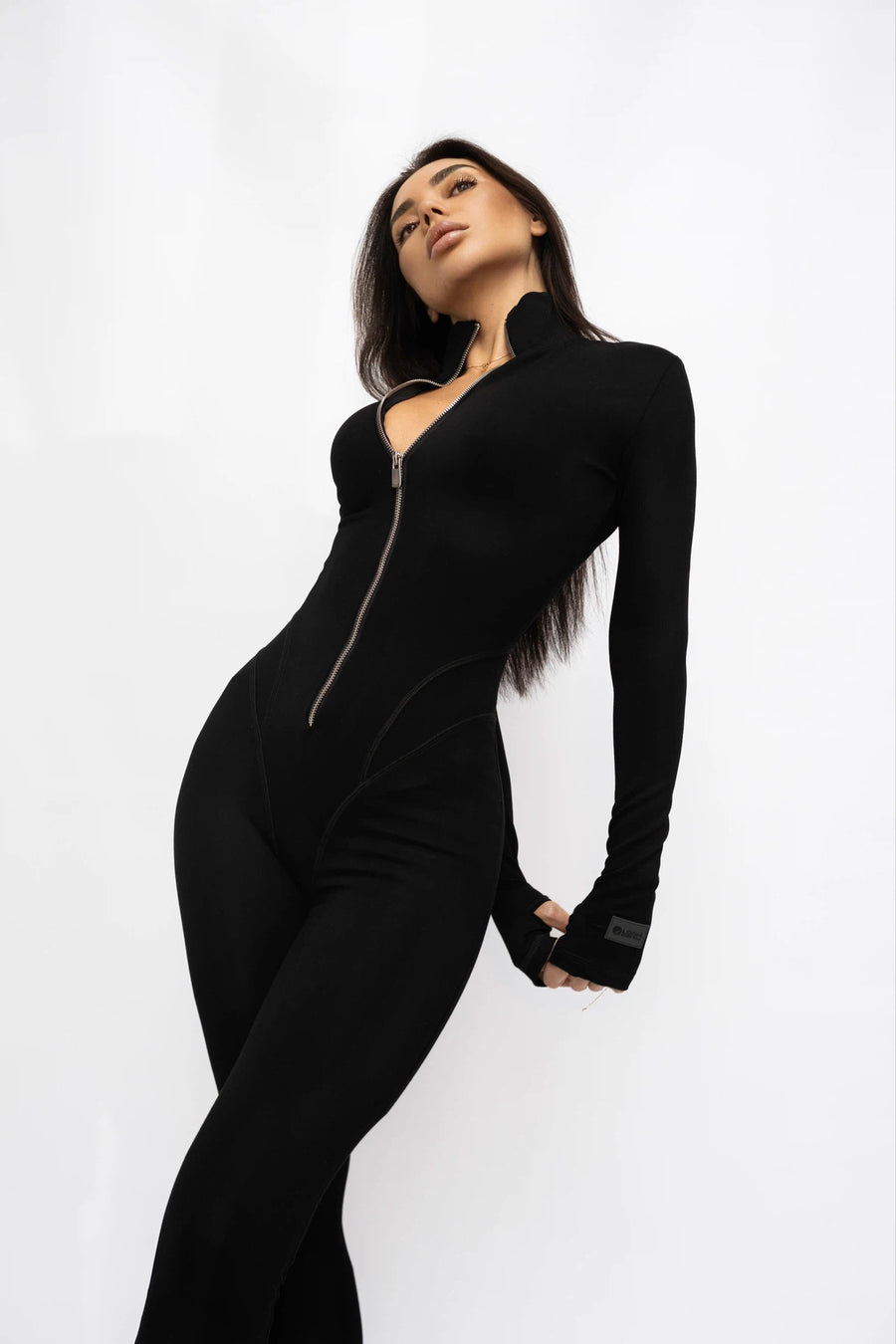 Комбінезон з ефектор утяжки джерсі з кокеткою