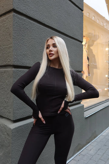 Термо-лонгслів з відстрочкою - чорний