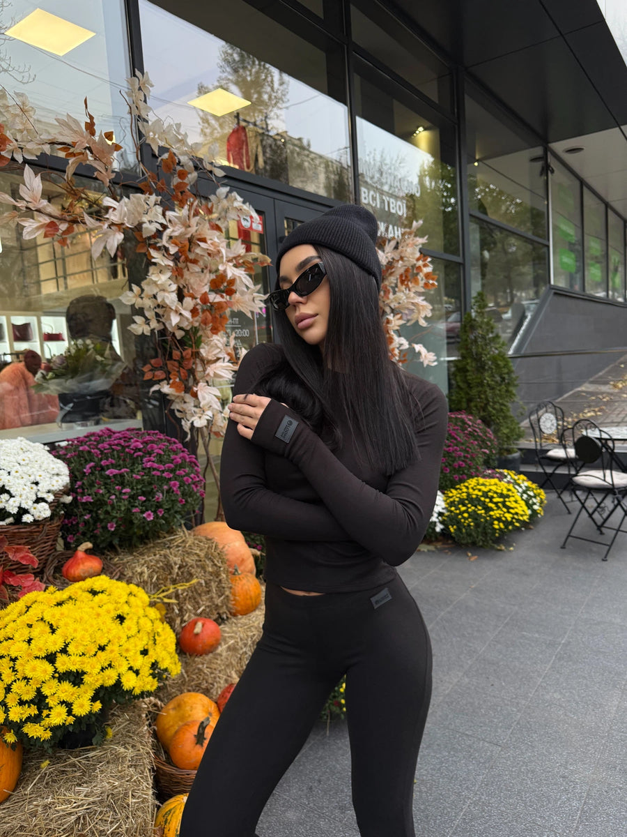 Термо-лонгслів з відстрочкою - чорний